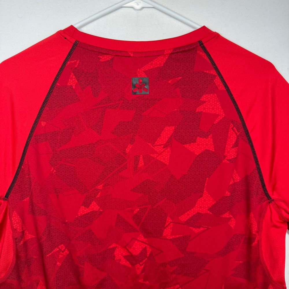 Decathlon Domyos Mens Red Geometric Athletic Training T Shirt Sz‎ L - Picture 9 of 9